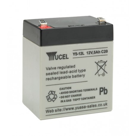 YUASA / YUCEL 12V - 5.0Ah - Y5-12 - AGM - Avec connecteur